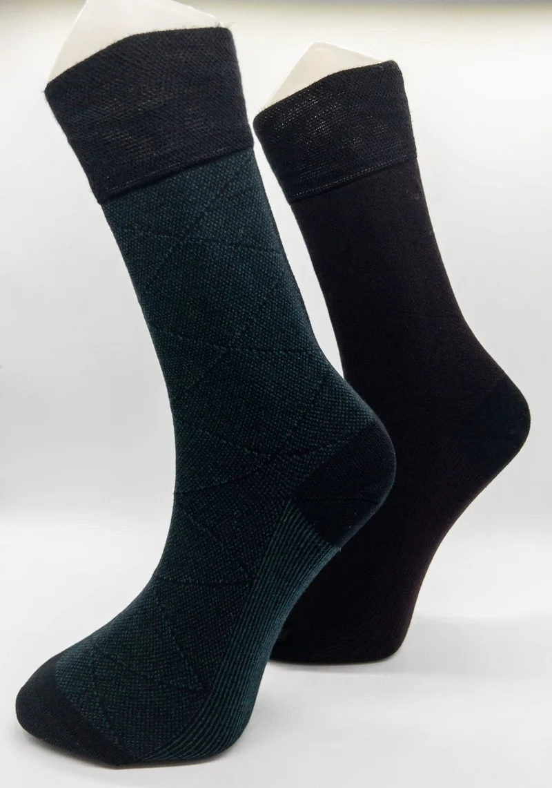 Ciho Socks Premium 6 Pairs Bamboo Plaid Jacquard Men's Socket Socks