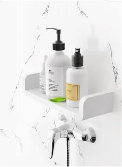 Perfii Plastic Bathroom Shelf for Shower Kitchen Bedroom and Toilet with Self Adhesive Wall Mount  - Image 5