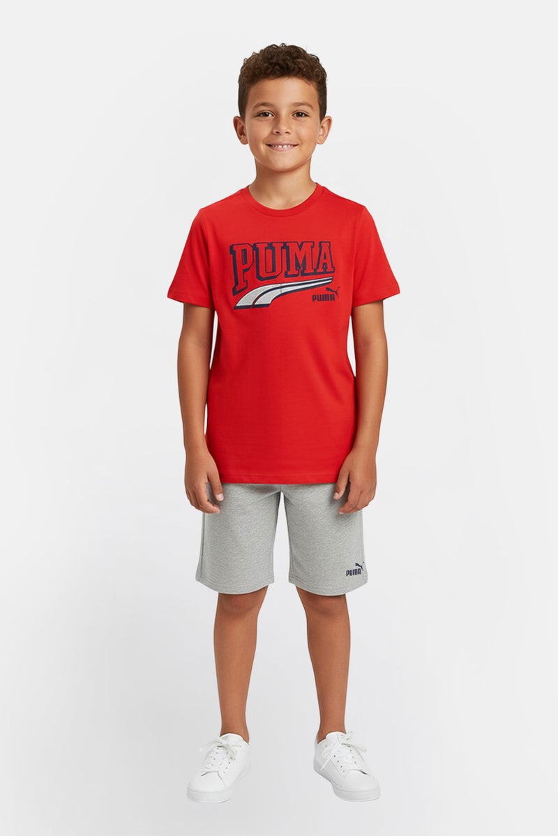 PUMA Kids Boy 2 Pcs Sportswear Fit Outdoor T-Shirt And Shorts Set, Multicolor - Image 1