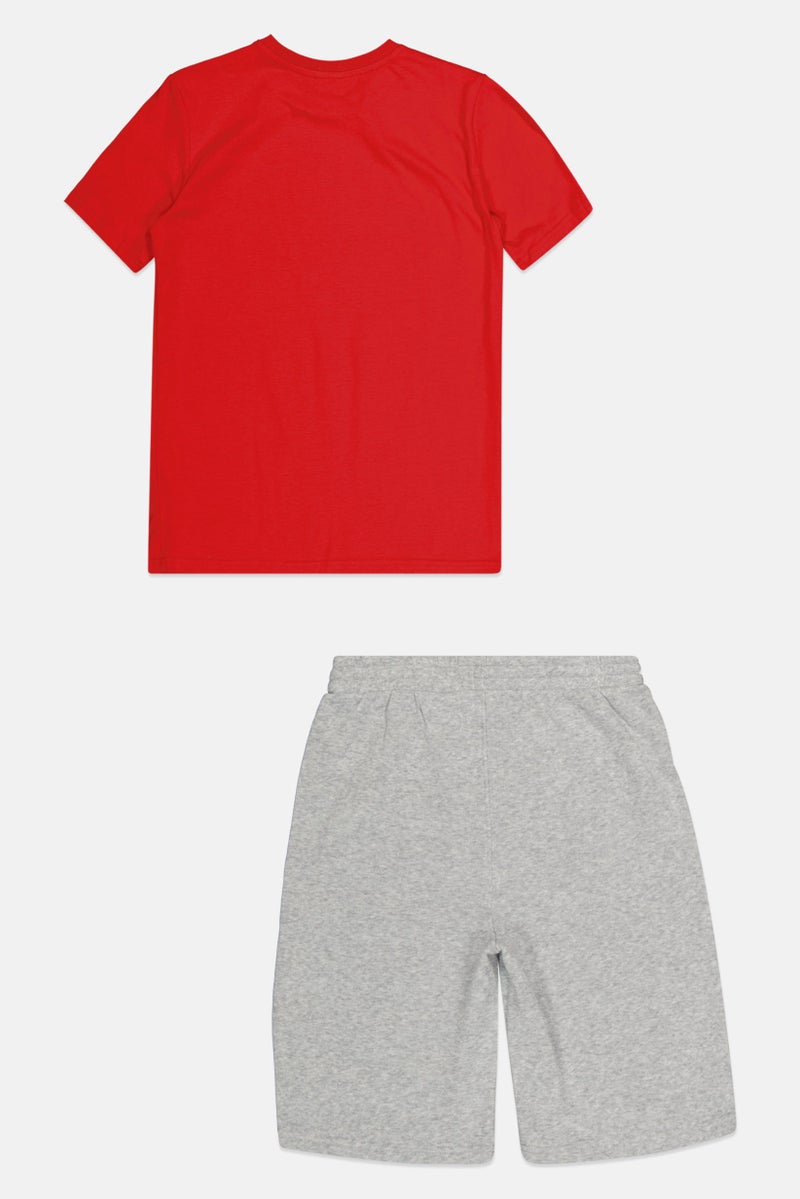 PUMA Kids Boy 2 Pcs Sportswear Fit Outdoor T-Shirt And Shorts Set, Multicolor - Image 3