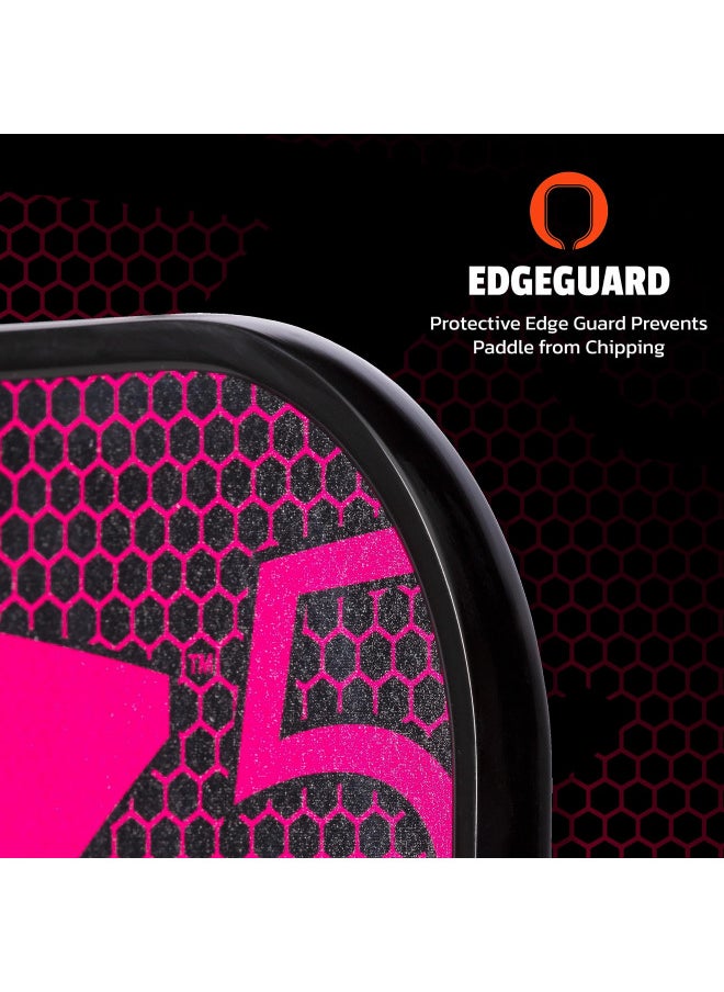 Onix ONIX Graphite Z5 Pickleball Paddle (Graphite Carbon Fiber Face with Rough Texture Surface, Cushion Comfort Grip and Nomex Honeycomb Core for Touch, Control, and Power), Pink  - Image 3