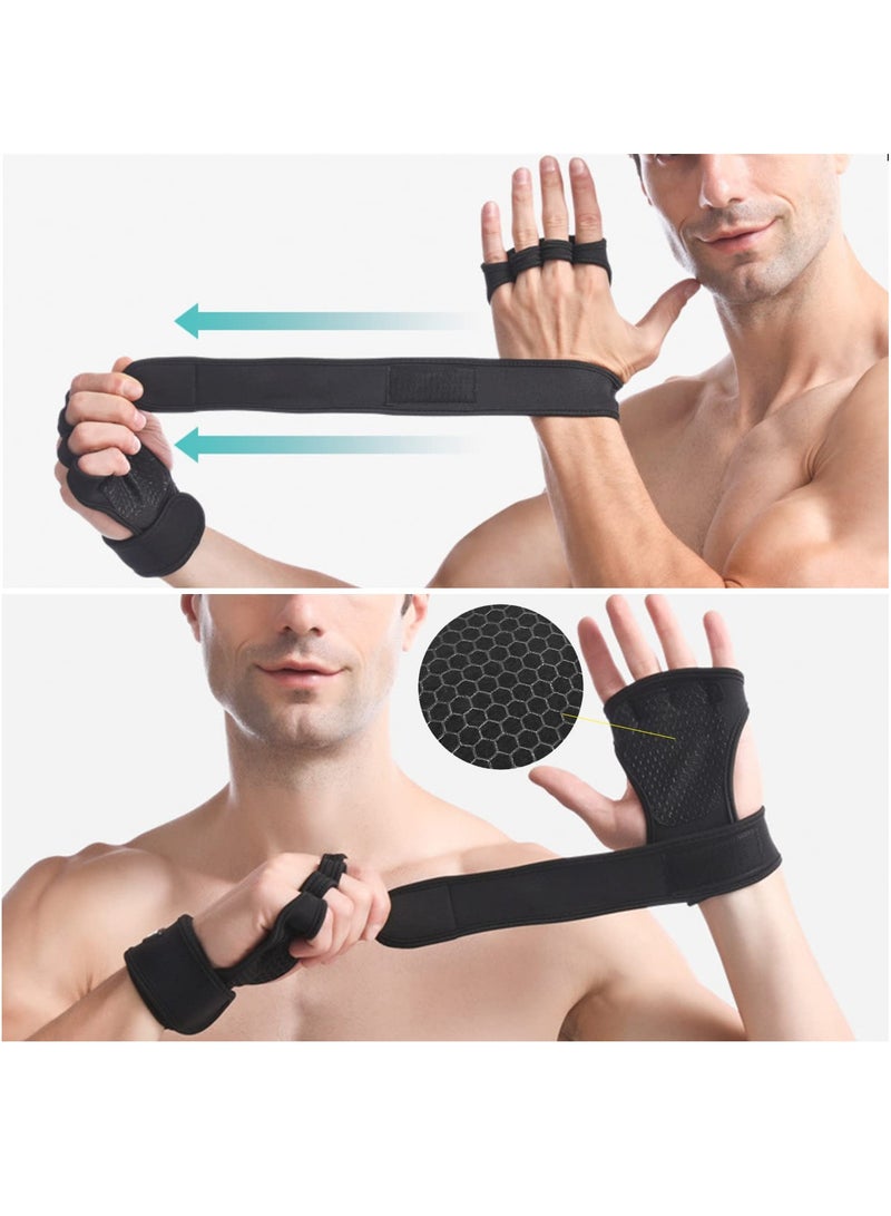 KASTWAVE Ventilated Gym Workout Gloves Cross Training Weightlifting Gloves with Built-in Wrist Wrap Support for Men and Women | Non-Slip Silicone Padding, Palm Protection & Wrist Protection - Image 2