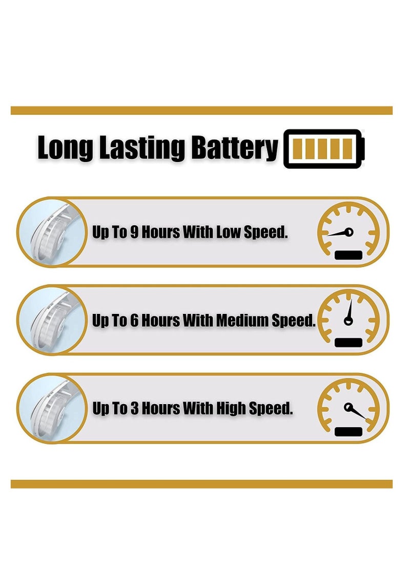 Generic Portable Neck Fan - Bladeless - Rechargeable - Wearable - Expandable to Fit All Neck Sizes - Quiet Fan - Stylish Professional 2022 Grade - Up to 9 Hours of Battery Life - 3 Different Fan Speeds  - Image 4