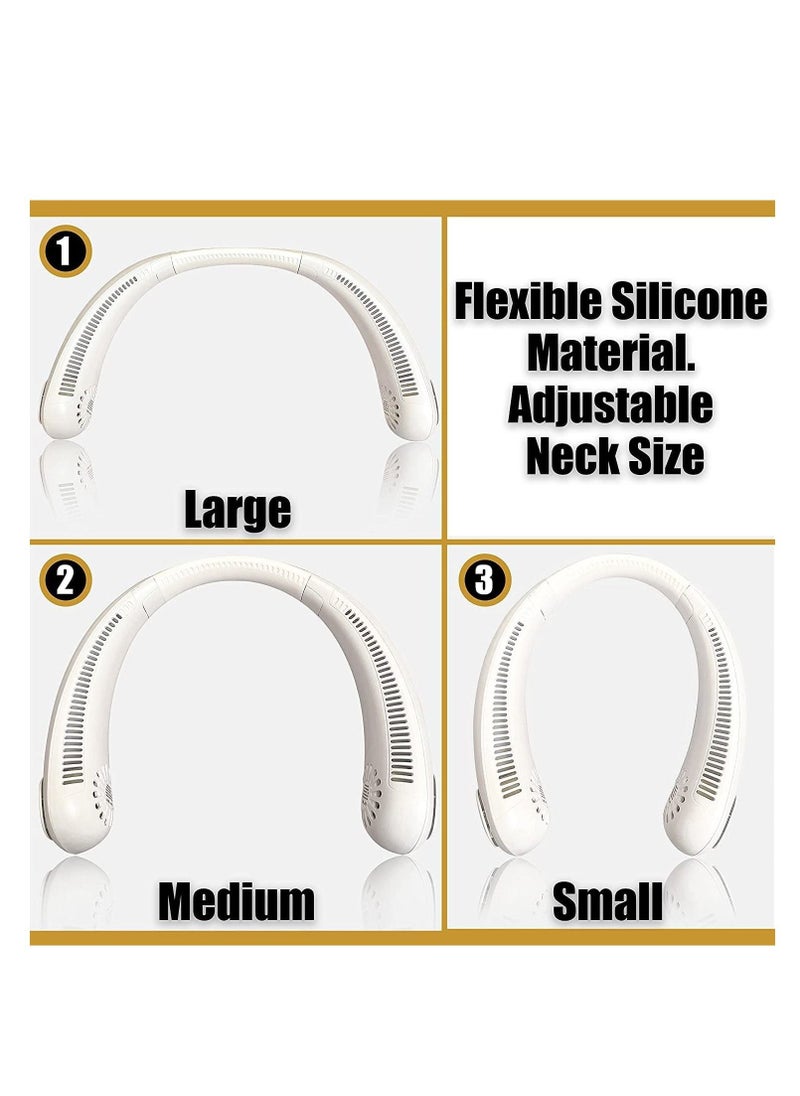 Generic Portable Neck Fan - Bladeless - Rechargeable - Wearable - Expandable to Fit All Neck Sizes - Quiet Fan - Stylish Professional 2022 Grade - Up to 9 Hours of Battery Life - 3 Different Fan Speeds  - Image 3