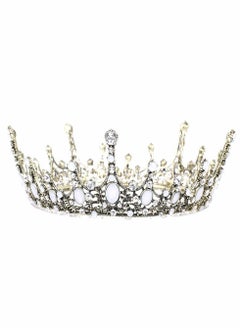 Excefore Vintage Baroque Crystal Princess Diadem Wedding Bridal Diamante Rhinestone Tiara Crowns Pageant Quinceanera Prom Hair Jewelry  - Image 1