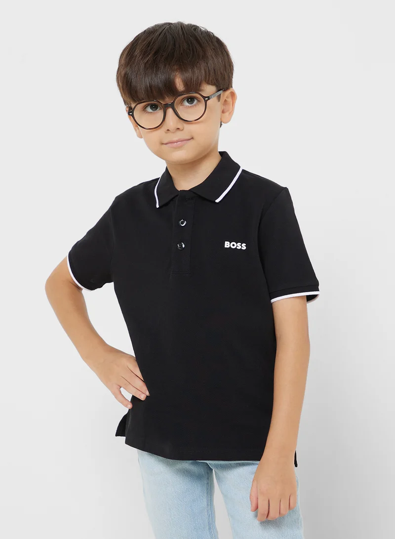 بوس Kids Logo Polo