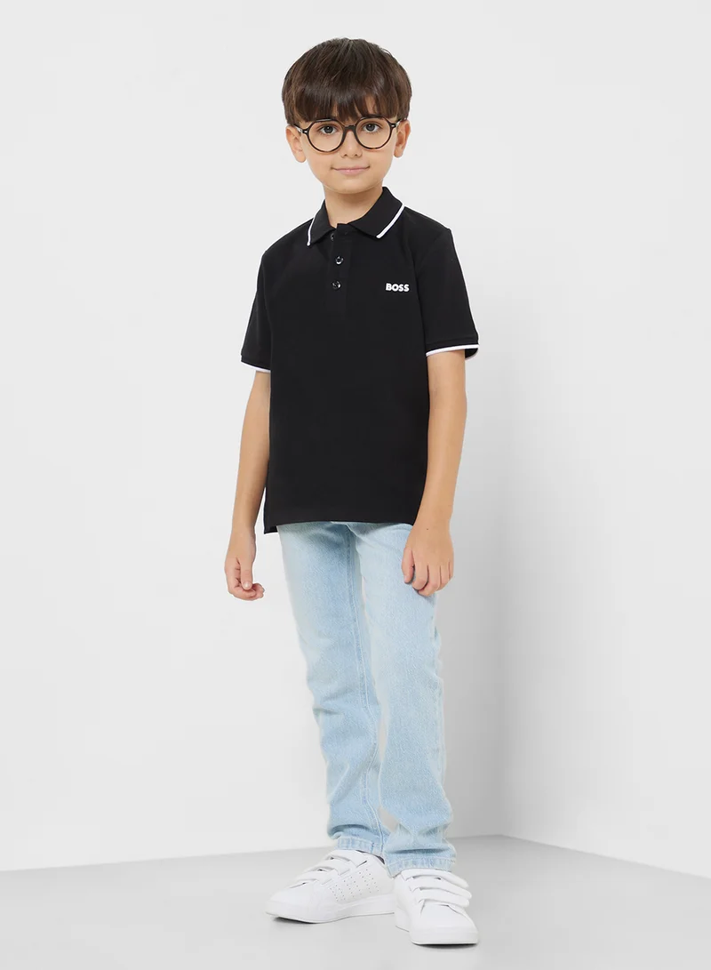 بوس Kids Logo Polo