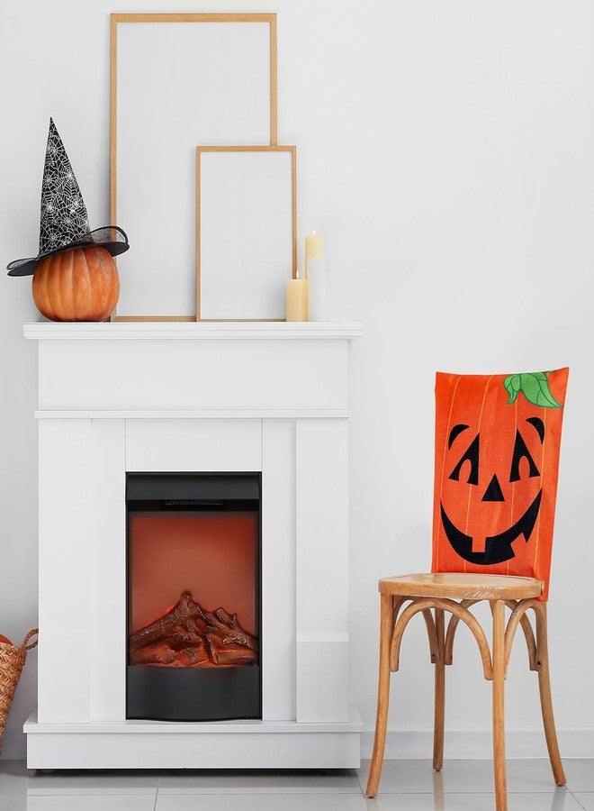 وولاين مجموعة أغطية كراسي هالوين من والين، 4 قطع، أغطية ظهر كراسي مخيفة، أغطية كراسي بشخصيات كرتونية لطيفة للهالوين، أغطية مقاعد غرفة الطعام، أغطية كراسي قابلة للإزالة والغسل لحفلات الهالوين، ديكور منزلي ومطبخي - Image 4