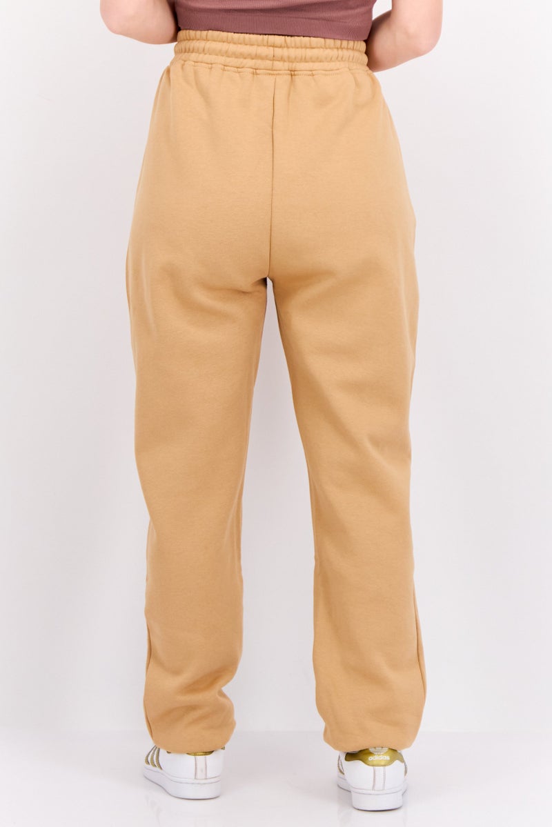 NAUTICA Women Regular Fit Brand Logo Joggers Pant, Beige  - Image 2
