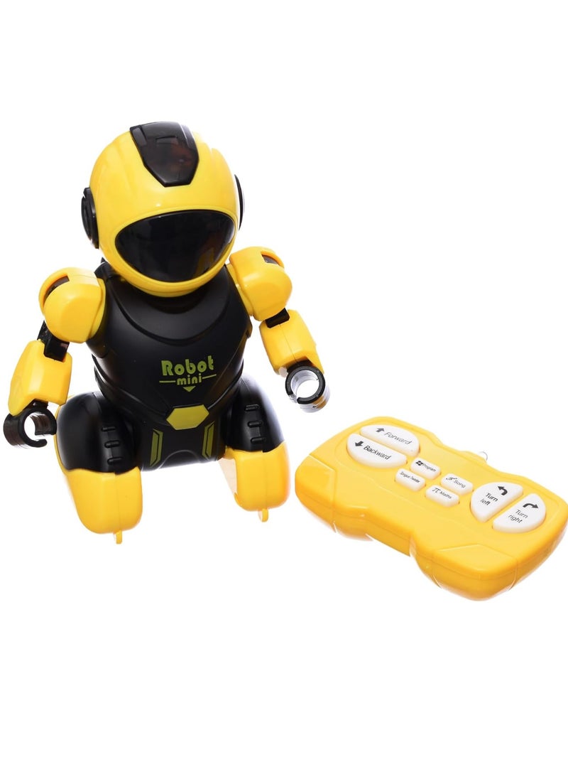 Smart, programmable mini robot toy for kids with remote control and gestures, yellow  - Image 1