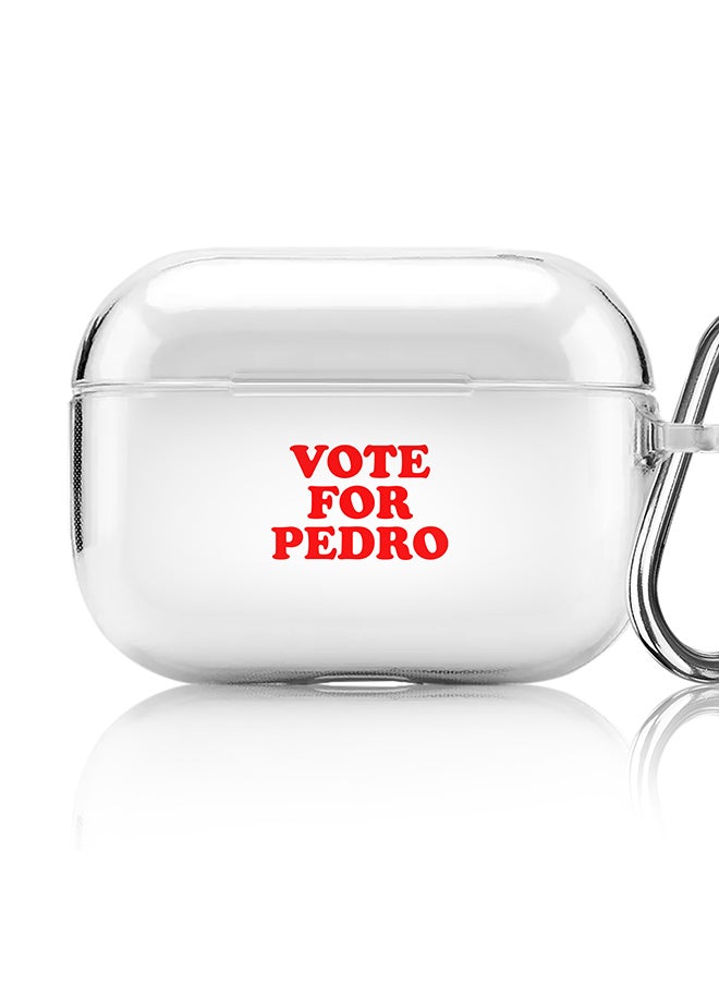 Stylizedd - Classic Clear printed Case for Apple AirPods Pro 2nd Generation Thin Transparent Cover [Designed for Apple AirPods Pro 2nd Generation] - Vote for Pedro - Image 1