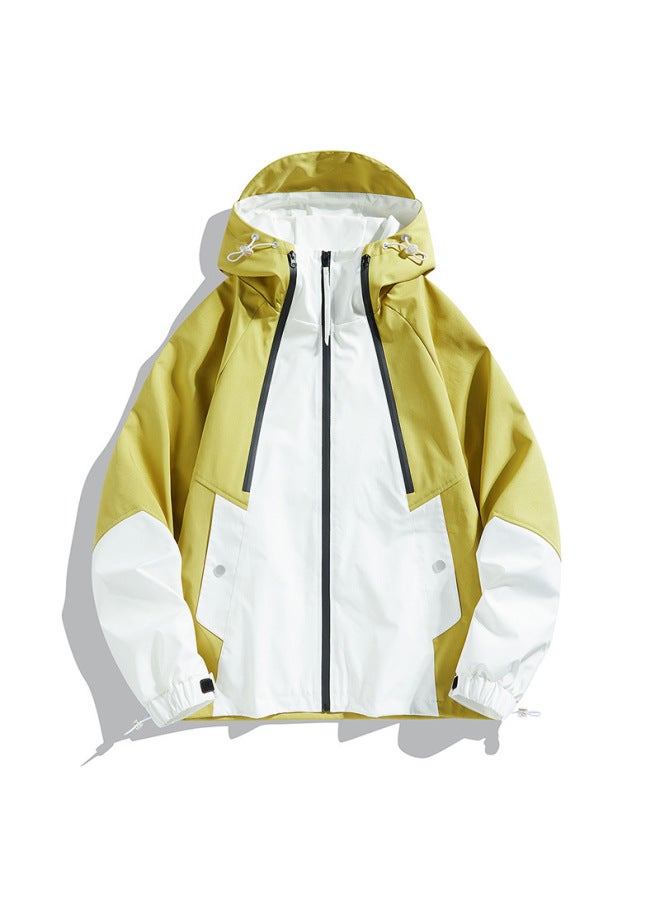 Izexx Tide Brand Outdoor Charge Clothes Mountaineering Camping Waterproof Large Pocket Stitching Couple Charge Jacket Coat - Image 5