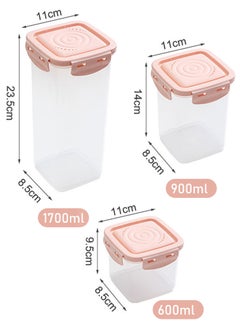 3pcs Food Storage Container Set Kitchen Organizer, Leak Proof, Travel-Friendly, Silicon Sealed Lids, 1700ml, 900ml, 600ml Sizes for Kitchen & Outdoor Use - pzsku/Z7F036AF1506A2515652BZ/45/_/1697549097/bf6cabb7-4e79-4251-bdf4-820cfd296a28