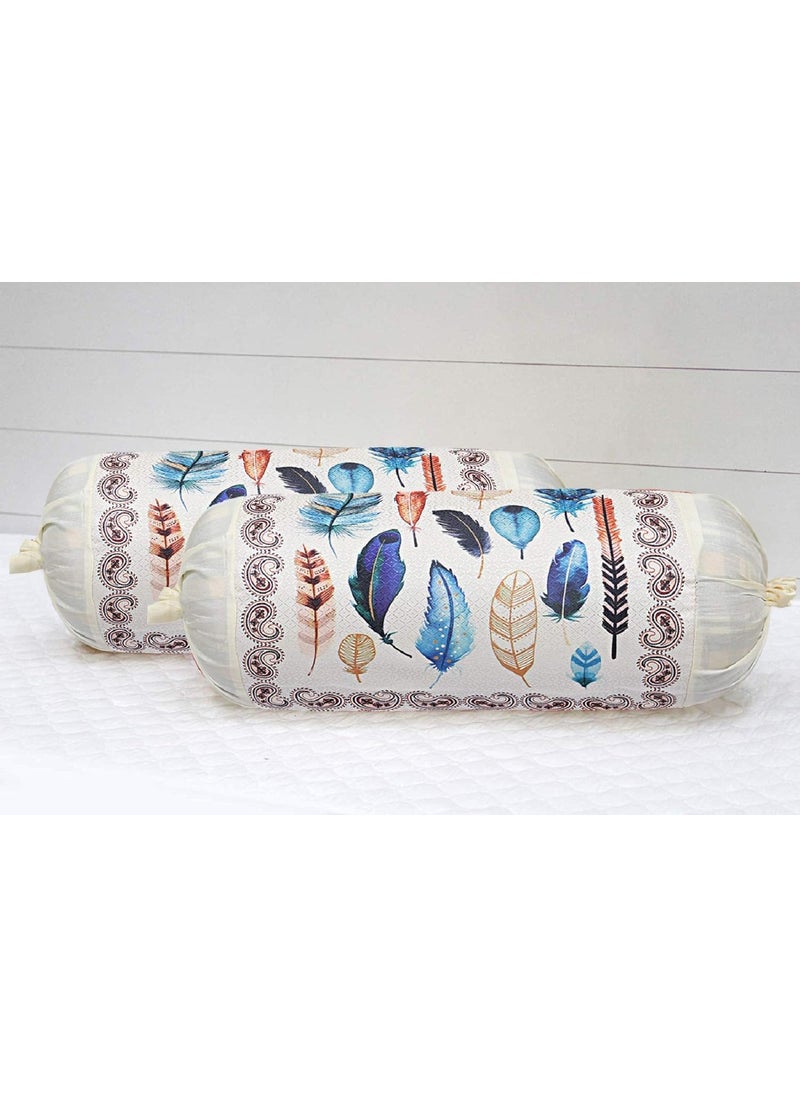 Kuber Industries Kuber Industries Wings Design Cotton 2 Pieces Bolster Cover Set CTKTC29758  - Image 1