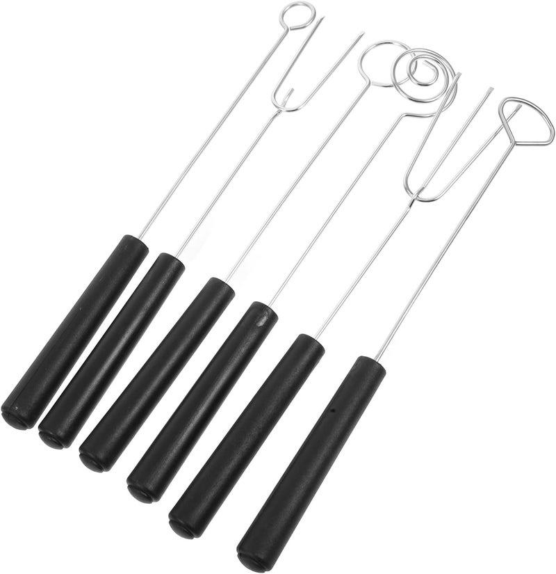 6pcs Stainless Steel Cheese Fondue Forks Chocolate Dipping Tools Dessert Forks Baking Kitchen Utensils for Fruit and Cheese Serving - Image 1