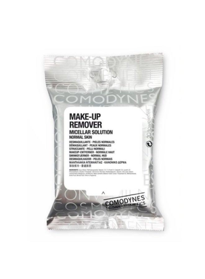 Comodynes Make-Up Remover Micellar Solution Normal Skin Wipes x20 - Image 1