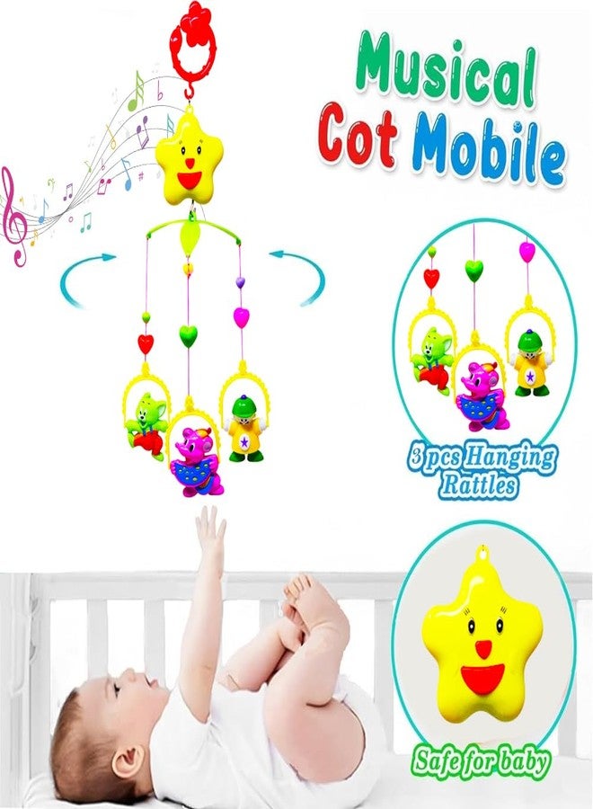 SIDAK Hormonius New Born Baby Toy Set for Kids Rattle Toys with Hanging Cartoons for Toddlers/Babies/Infants/Newborns (Multicolor) - Image 2
