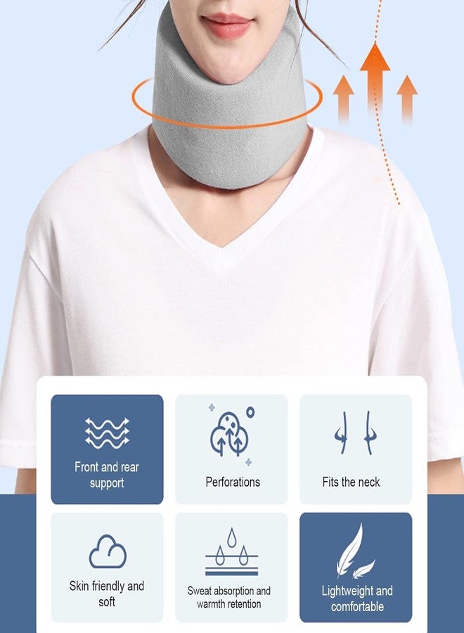 we3 Soft Foam Neck Support Collar for Pain Relief, Cervical Spine Brace for Neck Pain, Travel & Posture Correction (Pack of 1, Grey) - Image 5