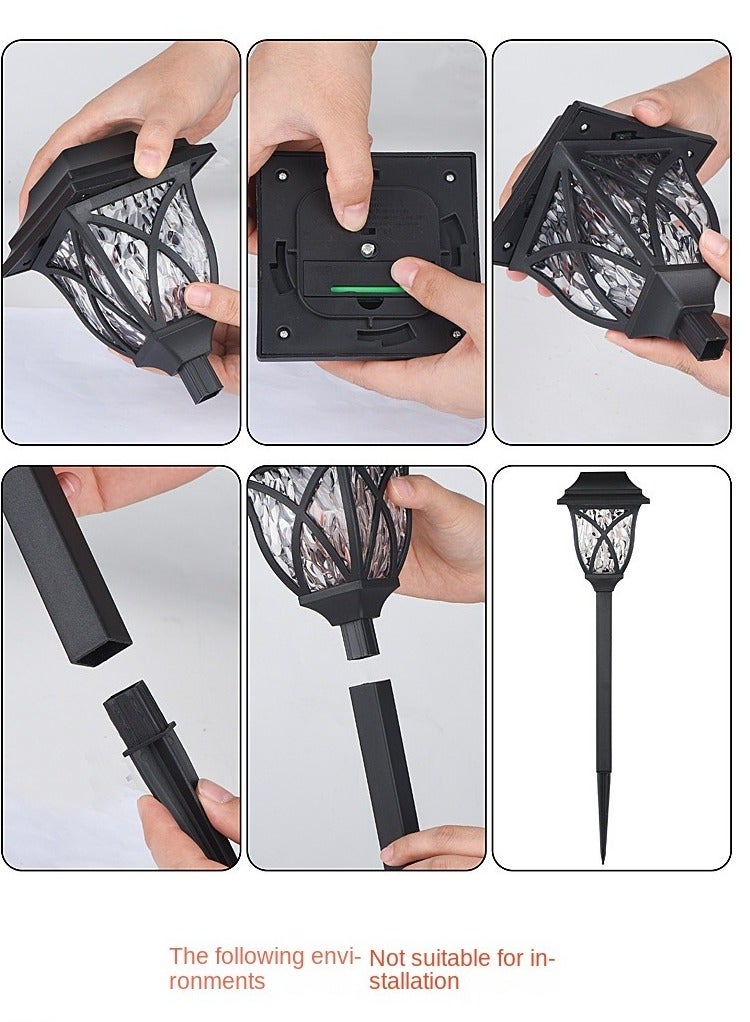 Generic Solar light Outdoor garden light garden villa lawn light outdoor waterproof street light landscape light 2pcs  - Image 5