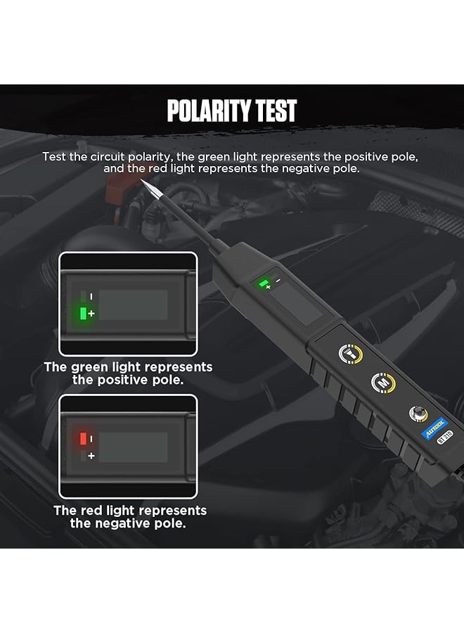 كاست ويف جهاز اختبار دوائر السيارات بمصباح ليد عالي الجودة، ضوء اختبار 9-30 فولت مع سلك ممتد 43 بوصة، مسبار فولاذي صلب حاد، دوائر المركبات، ضوء جهد تيار مستمر منخفض، جهاز اختبار للسيارات والشاحنات والبحرية والدراجات النارية والسيارات الرياضية متعددة الاستخدامات - Image 5