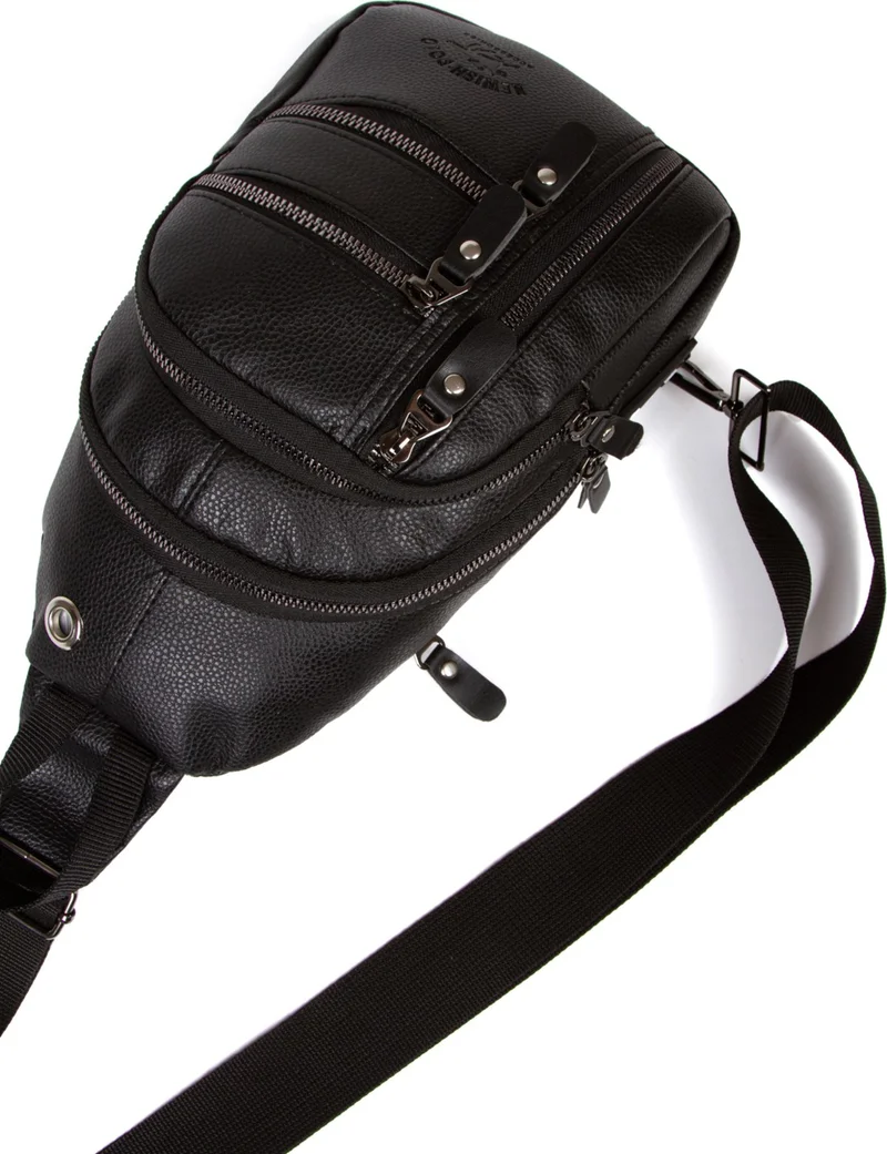 نيويش بولو Black Chest and Shoulder Bag Body Bag and Mechanical Card Holder Wallet