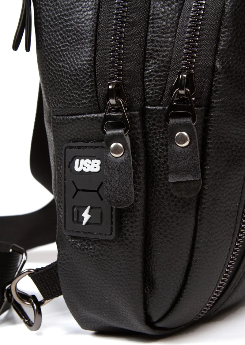نيويش بولو Black Chest and Shoulder Bag Body Bag and Mechanical Card Holder Wallet