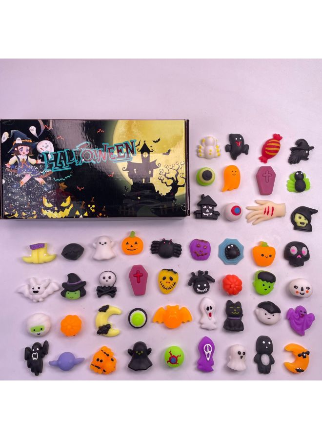 Cross Border Halloween Pinch Fun Toy Trick Mini Pumpkin Bucket Decompression Party Gift Set Blind Box Toy-Color:E [box Size 27*14.5*4.5cm]] - Image 1