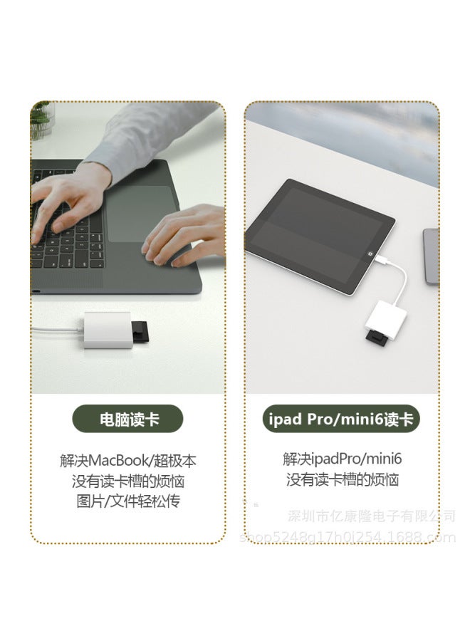 Two-in-one High-speed Type-c Apple Mobile Phone Computer Otg Card Reader Tf/sd Card Camera Car Application - Image 3