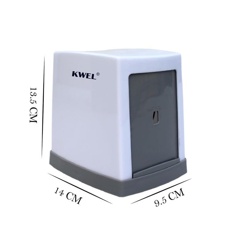 KWEL Double Side Cube Table Top L-Fold Tissue Paper Holder Dispenser Tissue Box Holder for Dining Table, Napkin Holder Box with 1 Packet (100 Tissues,White) - Image 4