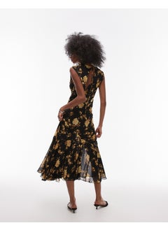 TOPSHOP Godet Hem Boutique Occasion Midi Dress  - Image 2