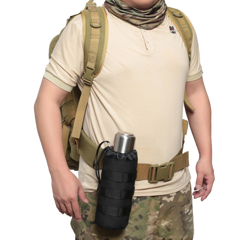 Outdoor Camouflage Tactical Cup Holder Water Bottle Bag Molle Water Cup Holder Bag Mountaineering Cycling Water Bottle Thermos Cup Hanging Bag - Image 3