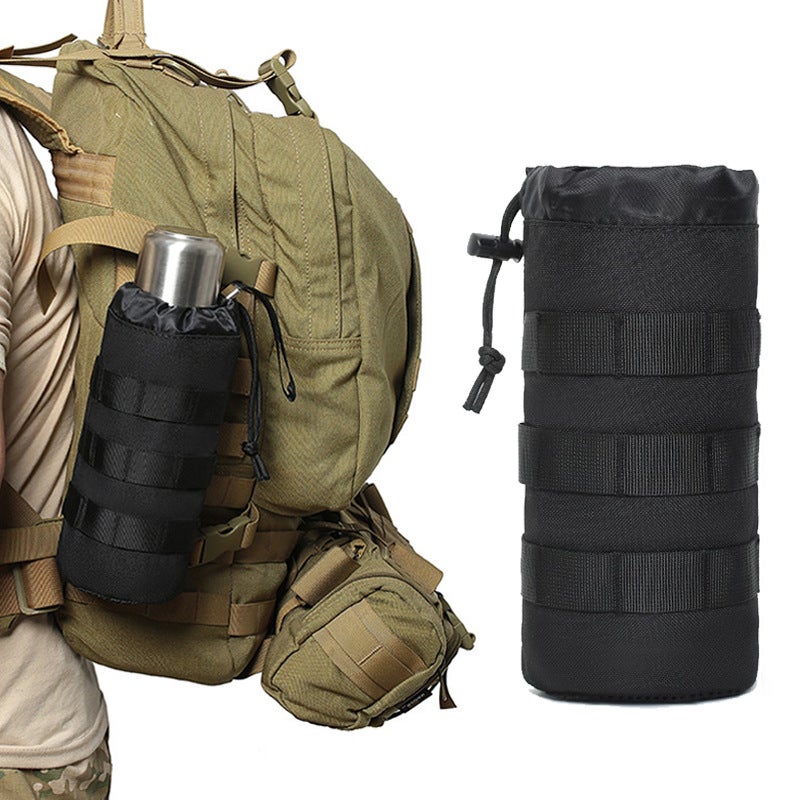 Outdoor Camouflage Tactical Cup Holder Water Bottle Bag Molle Water Cup Holder Bag Mountaineering Cycling Water Bottle Thermos Cup Hanging Bag - Image 2