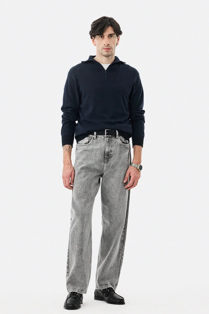 SNITCH جينز واسع مغسول