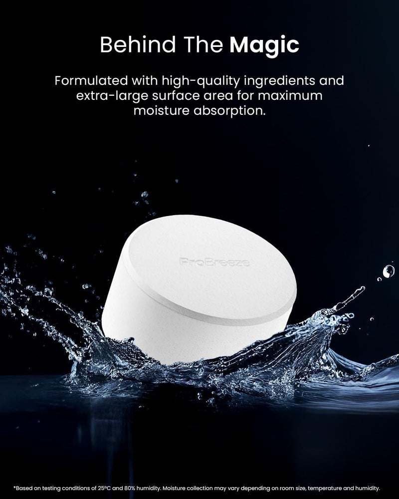 Pro Breeze Osmo® Moisture Absorber Refill Tablets – 2 x 700g Extra-Large Refills for Dehumidifier – Up to 200 Days Humidity & Odour Absorption – Eco-Friendly, Fragrance-Free, No Power Needed - Image 3