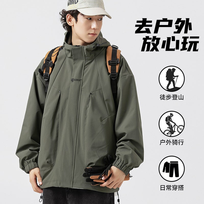 Jacket Jacket Men'S Casual Jacket Outdoor Mountaineering Fashion Brand Boys Ruoshuai Autumn Hooded Clothes - Image 3