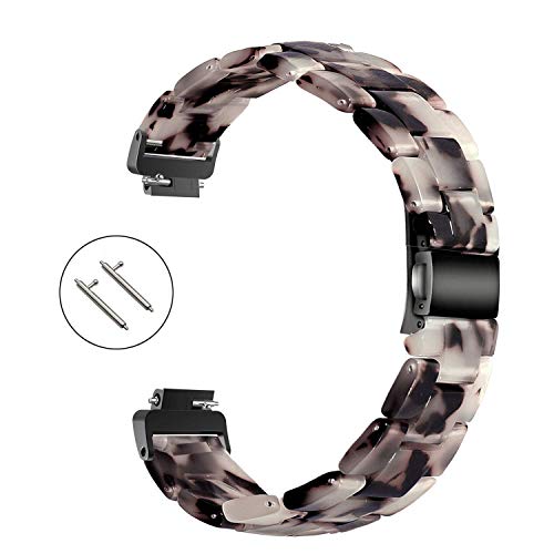 Wongeto Compatible with Fitbit Inspire 2 & Inspire/Inspire HR Bands for Women, Resin Wristband Strap Bands for Fitbit Inspire accssorises (Flower Grey) - Image 4