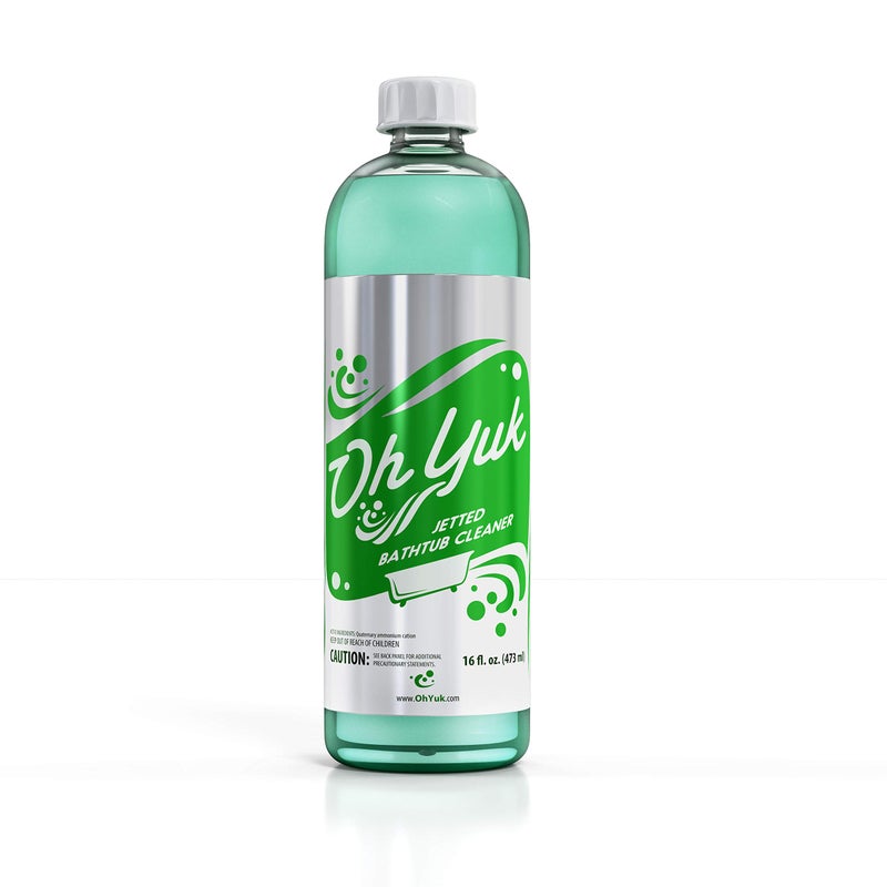 Oh Yuk Jetted Tub Cleaner for Jacuzzis, Bathtubs, Whirlpools, The Most Effective Jetted Tub Cleaner, Septic Safe, 4 Cleanings per Bottle - 16 Ounces - Image 1