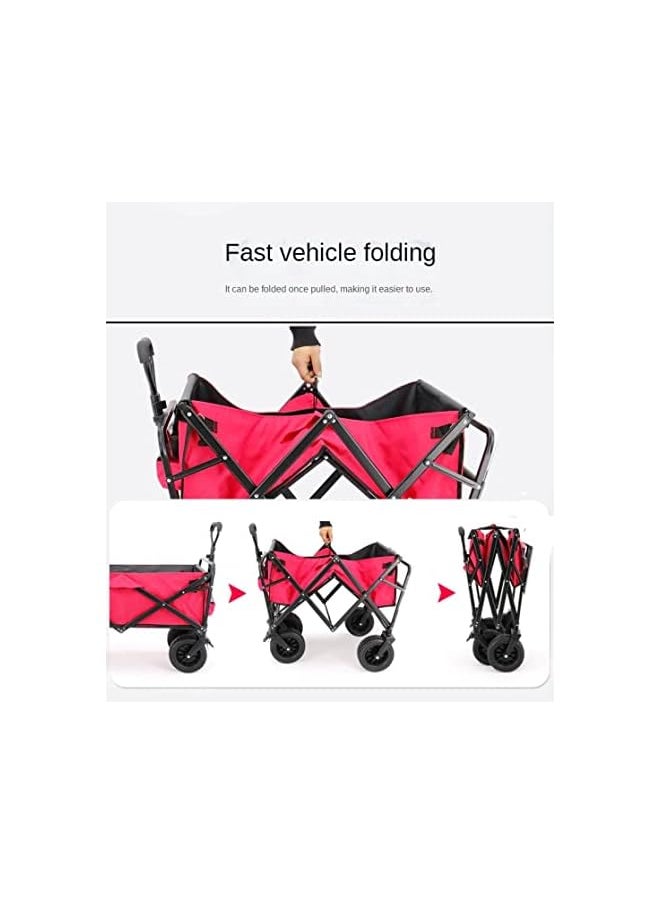 Zaboon - Cart Outdoor Activities Heavy Duty  Shopping Camping Travel  Spacious Canvas Box And Brake Wheels - Image 1