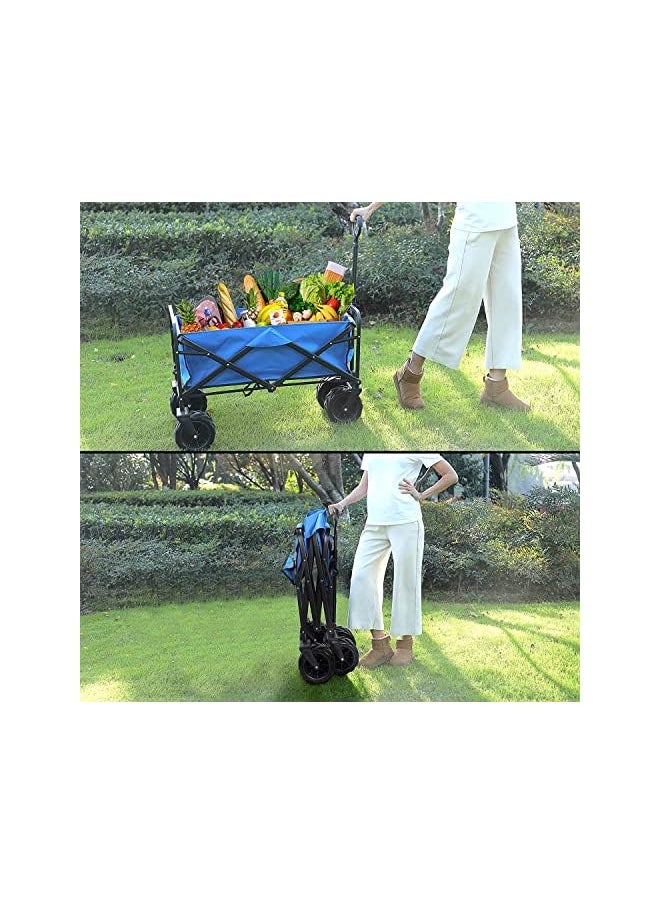 Zaboon - Cart Outdoor Activities Heavy Duty  Shopping Camping Travel  Spacious Canvas Box And Brake Wheels - Image 1