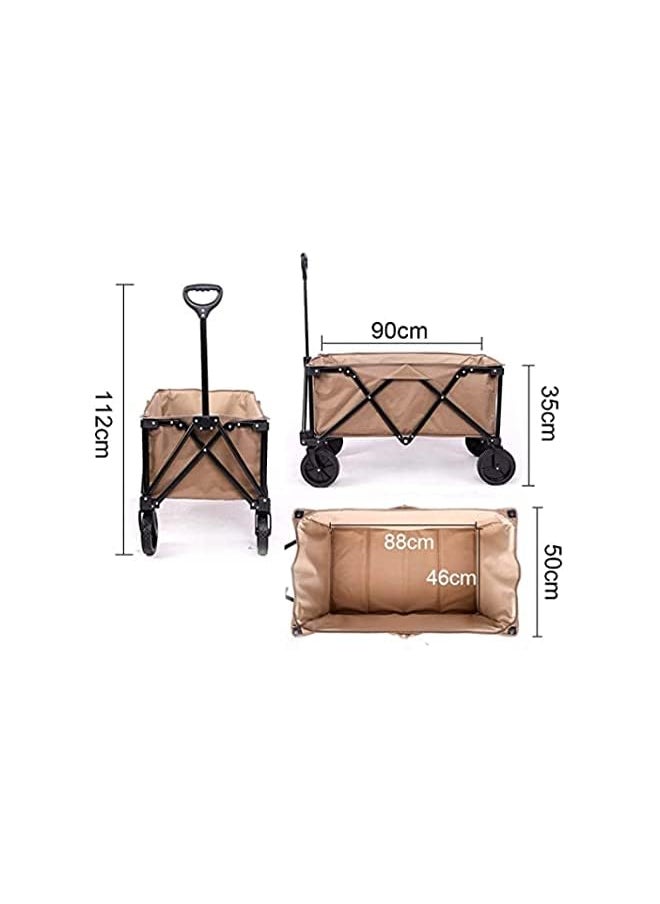 Zaboon - Cart Outdoor Activities Heavy Duty  Shopping Camping Travel  Spacious Canvas Box And Brake Wheels - Image 1