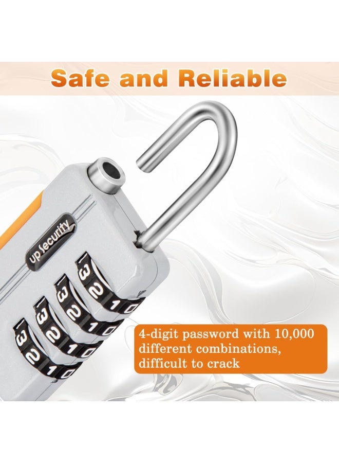 DPTER 2 Pieces Combination Locks with High Security for Personal Drawers and Luggage, 4 Digit Keyless Travel Lock Alloy Combination Code Lock, Black and Grey - Image 3