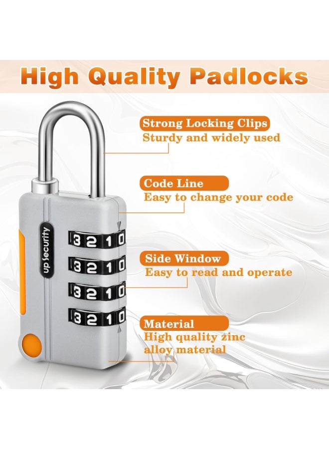 DPTER 2 Pieces Combination Locks with High Security for Personal Drawers and Luggage, 4 Digit Keyless Travel Lock Alloy Combination Code Lock, Black and Grey - Image 5