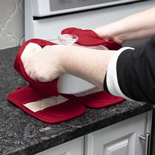 RITZ Premium Pot Holders & Heating Pads (4-Pack), 8.5" x 5.5", Heat Resistant, 100% Cotton Terry-Looped Pocket, Kitchen and Barbeque, Paprika - Image 2