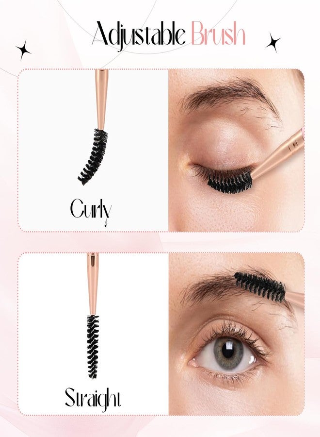 CoolShef فرشاة كول شيف للرموش مع فرشاة الحواجب | أداة فصل الرموش القابلة للطي ومشط الرموش المقوس | تصميم برأسين لتمشيط وتحديد وفصل الرموش (قطعة واحدة) - Image 5
