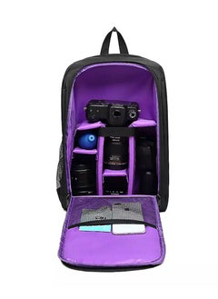 AGD Nylon DSLR Camera Backpack With Rain Cover Purple  - Image 1