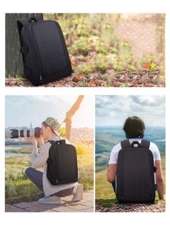 AGD Nylon DSLR Camera Backpack With Rain Cover Purple  - Image 5