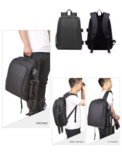 AGD Nylon DSLR Camera Backpack With Rain Cover Purple  - Image 4