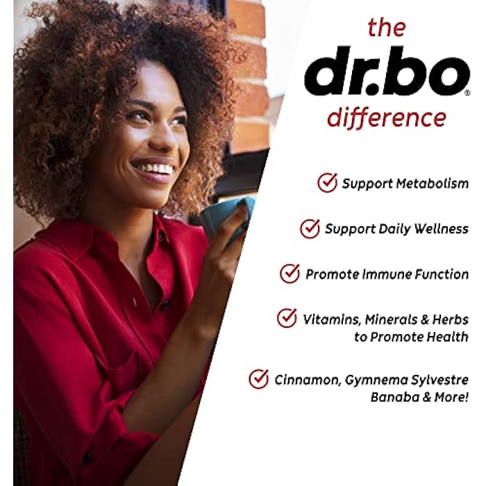 dr.bo Gluco Support Supplement Capsules - Boost Metabolism Supplements, Vitamin Herbal Formula Pill - Ultra Balance Optimizer Vitamins, Chromium, Cinnamon, Bitter Melon Leaf, Gymnema, Vanadium - 60 Pills - Image 3