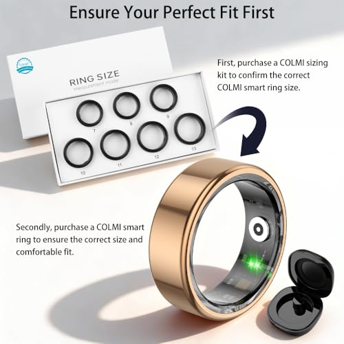 COLMI R02 Smart Ring Smart Ring for Women and Men with a Charging Case Supports Heart Rate Blood Oxygen Sleep Health Monitoring No Subscription Fee Rose Gold 12 - Image 3