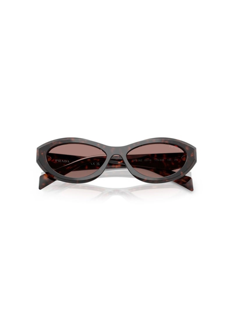 Prada Women Irregular Knight Sunglasses- Pr 26Zs - Lense Size:55Mm - Root Tortoise - Image 4
